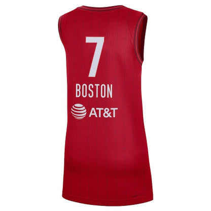 A.Boston #7 Indiana Fever Red Rebel Edition Player Stitched American Basketball Jersey - Main View