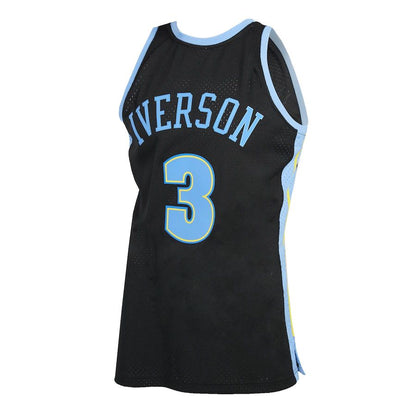 D.Nuggets #3 Allen Iverson Mitchell & Ness 2006-2007 Hardwood Classics Reload 2.0 Swingman Jersey Black Stitched American Basketball Jersey - Main View