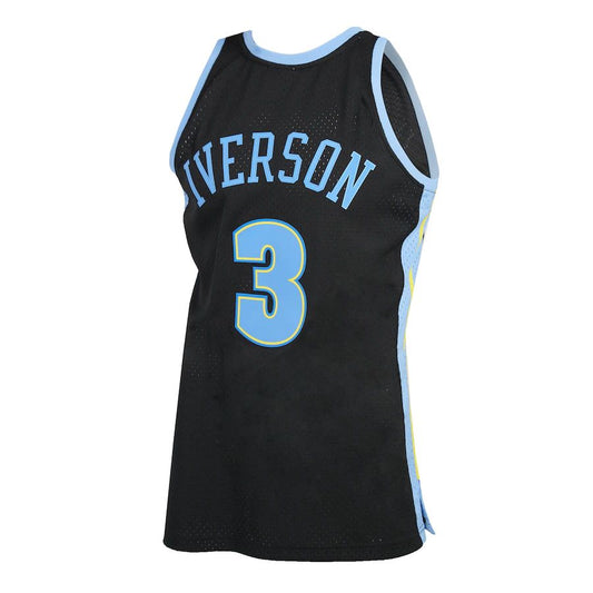 D.Nuggets #3 Allen Iverson Mitchell & Ness 2006-2007 Hardwood Classics Reload 2.0 Swingman Jersey Black Stitched American Basketball Jersey - Main View