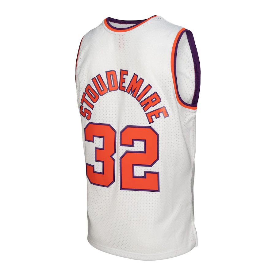 P.Suns #32 Amar'e Stoudemire Mitchell & Ness 2002-03 Hardwood Classics Swingman Jersey White White Stitched American Basketball Jersey - Main View