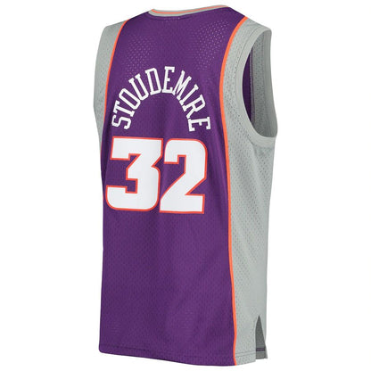 P.Suns #32 Amar'e Stoudemire Mitchell & Ness 2002-2003 Authentic Hardwood Classics Swingman Jersey Purple Stitched American Basketball Jersey - Main View