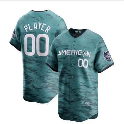 Custom American League 2023 All-Star Game Pick-A-Player Limited Jersey - Teal Baseball Jerseys - Main View