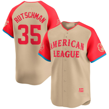 American League #35 Adley Rutschman Cream 2024 All-Star Game Limited Player Baseball Jerseys - Main View
