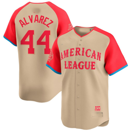 American League #44 Yordan Alvarez Cream 2024 All-Star Game Limited Player Baseball Jerseys - Main View
