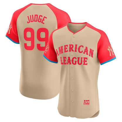 American League #99 Aaron Judge 2024 All-Star Game Elite Player Jersey - Cream Baseball Jerseys - Main View