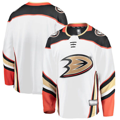 A.Ducks Fanatics Branded Breakaway Away Jersey White Stitched American Hockey Jerseys - Main View