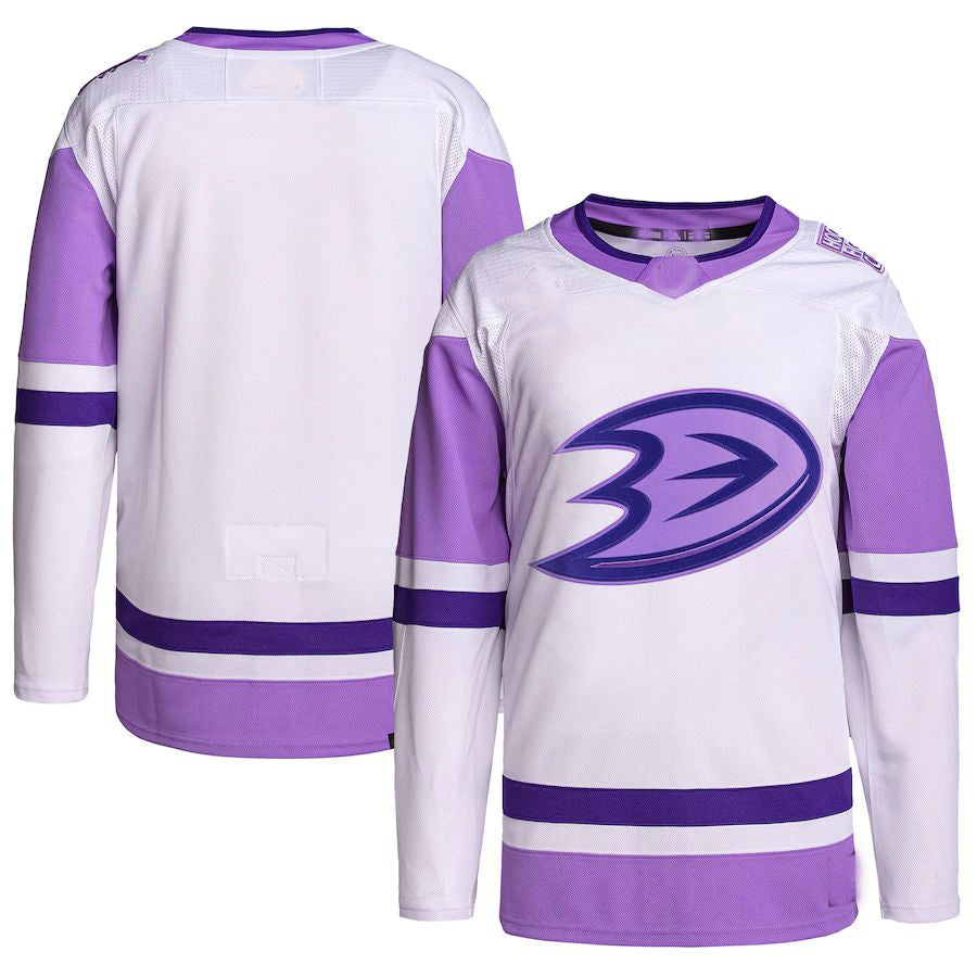 A.Ducks Fights Cancer Primegreen Authentic Blank Practice Jersey Stitched American Hockey Jerseys - Main View
