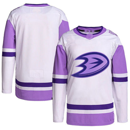 A.Ducks Fights Cancer Primegreen Authentic Blank Practice Jersey Stitched American Hockey Jerseys - Main View