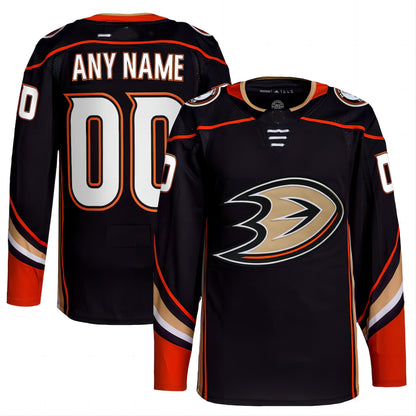 Custom A.Ducks  Home Authentic Pro Jersey Black Stitched American Hockey Jerseys - Main View