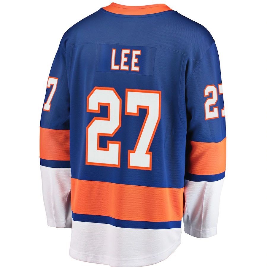 NY.Islanders #27 Anders Lee Fanatics Branded Home Premier Breakaway Player Jersey Royal Stitched American Hockey Jerseys - Main View