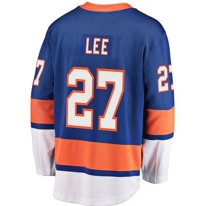 NY.Islanders #27 Anders Lee Fanatics Branded Home Premier Breakaway Player Jersey Royal Stitched American Hockey Jerseys - Main View
