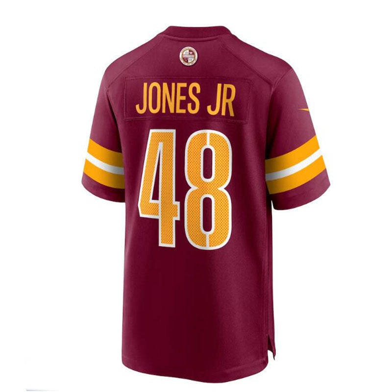 W.Commanders #48 Andre Jones Jr. Team Game Jersey - Burgundy Stitched American Football Jerseys - Main View