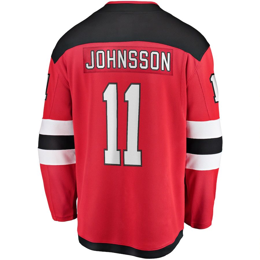 NJ.Devils #11 Andreas Johnsson Fanatics Branded Breakaway Player Jersey Red Stitched American Hockey Jerseys - Main View
