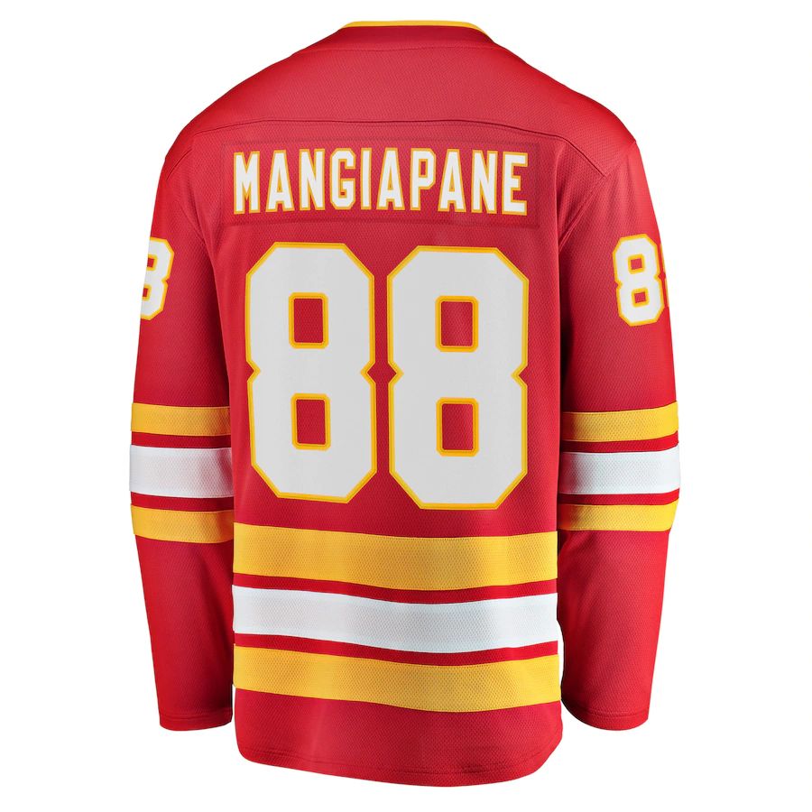 C.Flames #88 Andrew Mangiapane Fanatics Branded Home Breakaway Player Jersey Red Stitched American Hockey Jerseys - Main View