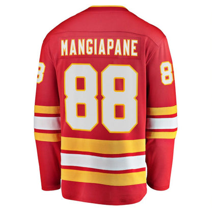 C.Flames #88 Andrew Mangiapane Fanatics Branded Home Breakaway Player Jersey Red Stitched American Hockey Jerseys - Main View