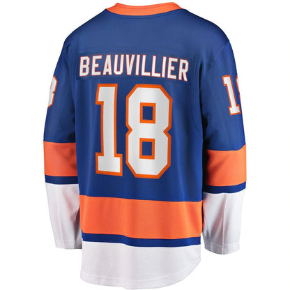 NY.Islanders #18 Anthony Beauvillier Fanatics Branded Home Breakaway Player Jersey Royal Stitched American Hockey Jerseys - Main View