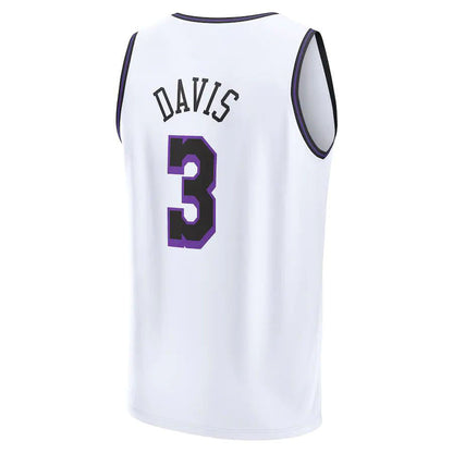 LA.Lakers #3 Anthony Davis Fanatics Branded 2022-23 Fastbreak Jersey City Edition White Stitched American Basketball Jersey - Main View