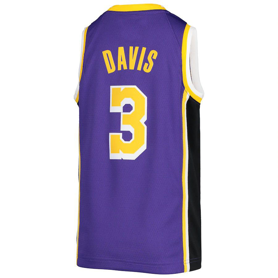 LA.Lakers #3 Anthony Davis Jordan Brand 2020-21 Swingman Jersey Statement Edition Purple Stitched American Basketball Jersey - Main View