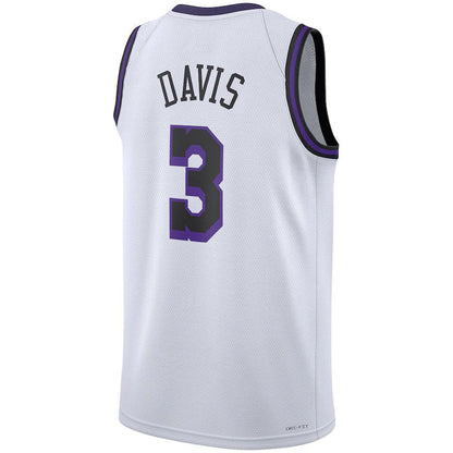 LA.Lakers #3 Anthony Davis Unisex 2022-23 Swingman Jersey City Edition White Stitched American Basketball Jersey - Main View