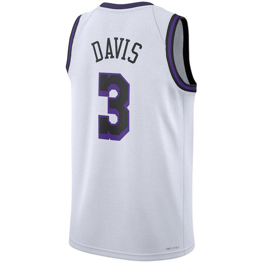 LA.Lakers #3 Anthony Davis Unisex 2022-23 Swingman Jersey City Edition White Stitched American Basketball Jersey - Main View