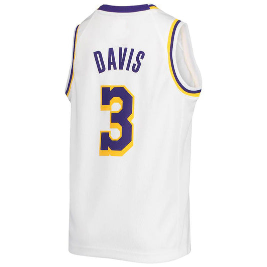 LA.Lakers #3 Anthony Davis 2020-21 Swingman Jersey Association Edition White Stitched American Basketball Jersey - Main View