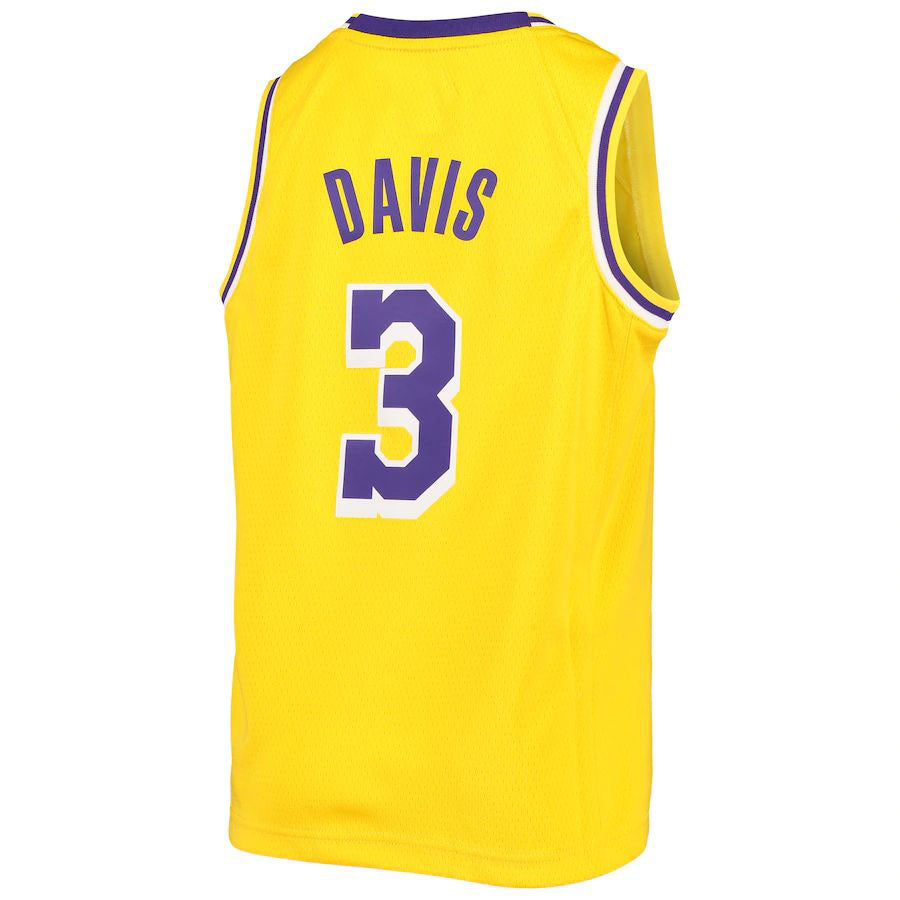 LA.Lakers #3 Anthony Davis Swingman Jersey Gold Stitched American Basketball Jersey - Main View