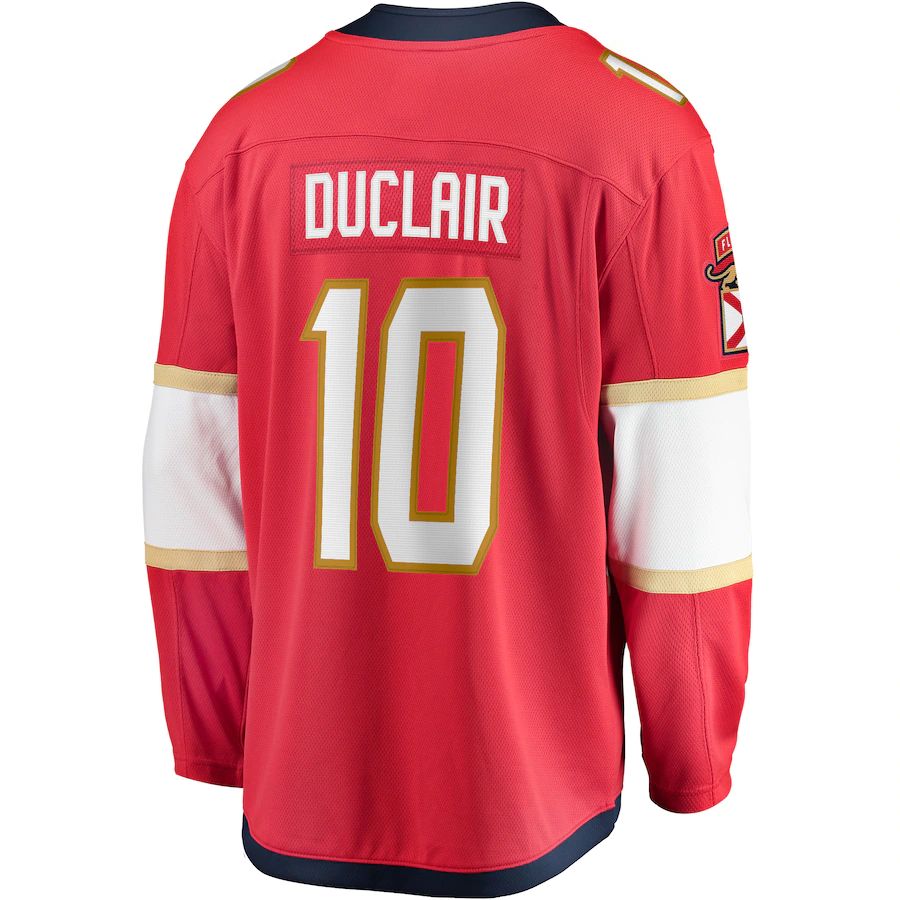 F.Panthers #10 Anthony Duclair Fanatics Branded Breakaway Player Jersey Red Stitched American Hockey Jerseys - Main View