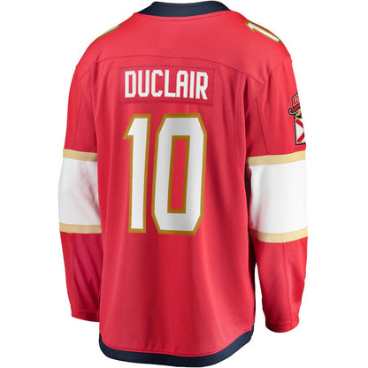 F.Panthers #10 Anthony Duclair Fanatics Branded Breakaway Player Jersey Red Stitched American Hockey Jerseys - Main View