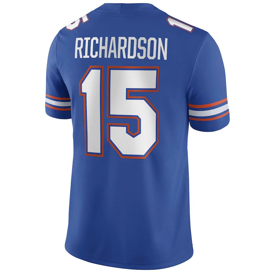 F.Gators #15 Anthony Richardson Jordan Brand NIL Replica Football Jersey  Royal Stitched American College Jerseys - Main View