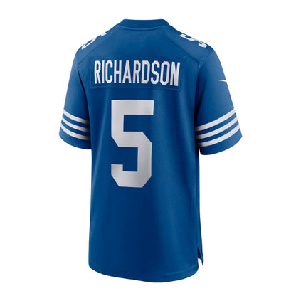 IN. Colts #5 Anthony Richardson 2023 Draft First Round Pick Alternate Game Jersey - Royal Stitched American Football Jerseys - Main View