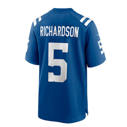 IN. Colts #5 Anthony Richardson 2023 Draft First Round Pick Alternate Game Jersey - Royal Stitched American Football Jerseys - Main View