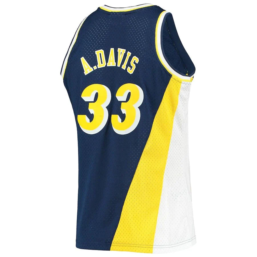 IN.Pacers #33 Antonio Davis Mitchell & Ness 1996-97 Hardwood Classics Swingman Jersey Navy Stitched American Basketball Jersey - Main View