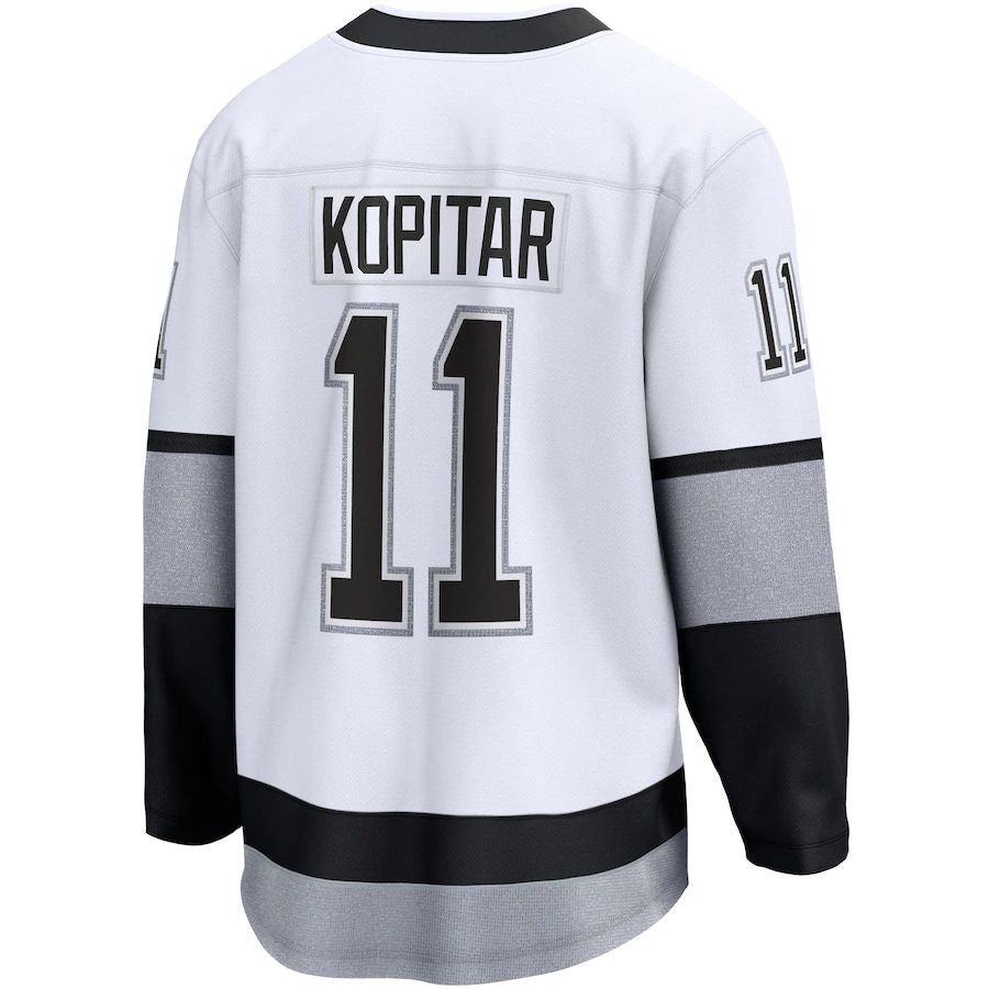 LA.Kings #11 Anze Kopitar Fanatics Branded Alternate Premier Breakaway Player Jersey White Stitched American Hockey Jerseys - Main View