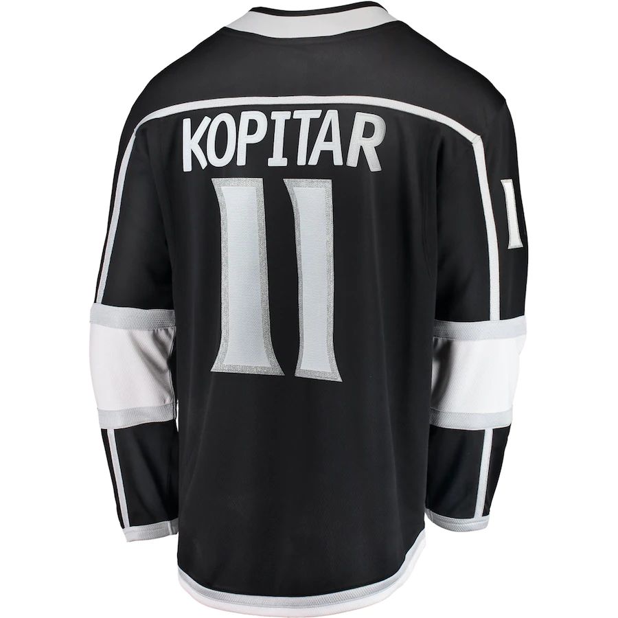 LA.Kings #11 Anze Kopitar Fanatics Branded Breakaway Player Jersey Black Stitched American Hockey Jerseys - Main View