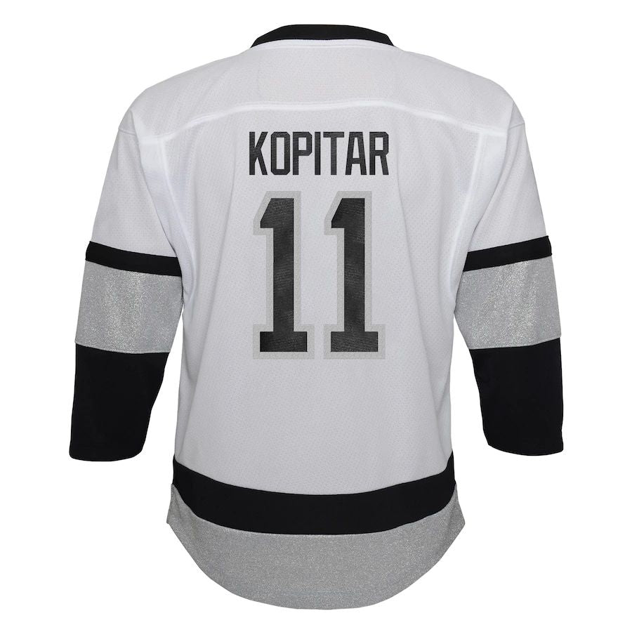 LA.Kings #11 Anze Kopitar Preschool 2021-22 Alternate Replica Player Jersey White Stitched American Hockey Jerseys - Main View