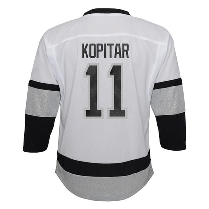 LA.Kings #11 Anze Kopitar Preschool 2021-22 Alternate Replica Player Jersey White Stitched American Hockey Jerseys - Main View