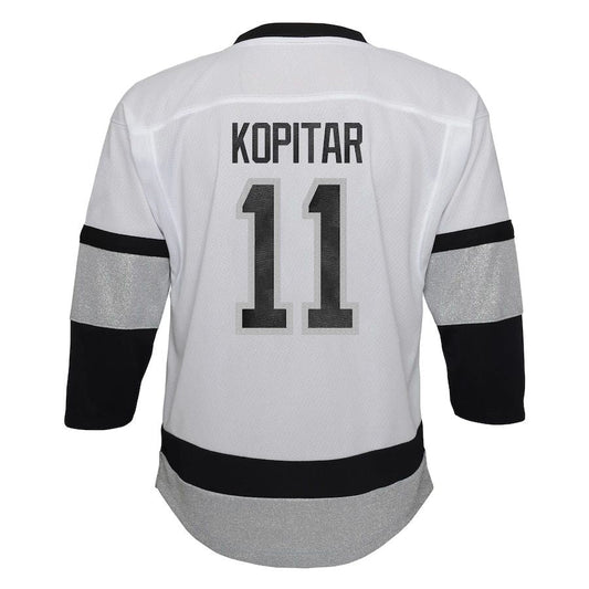 LA.Kings #11 Anze Kopitar Preschool 2021-22 Alternate Replica Player Jersey White Stitched American Hockey Jerseys - Main View