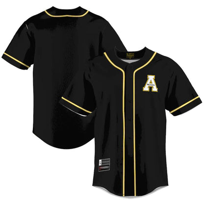 A.State Mountaineers Baseball Jersey Black Stitched American College Jerseys - Main View