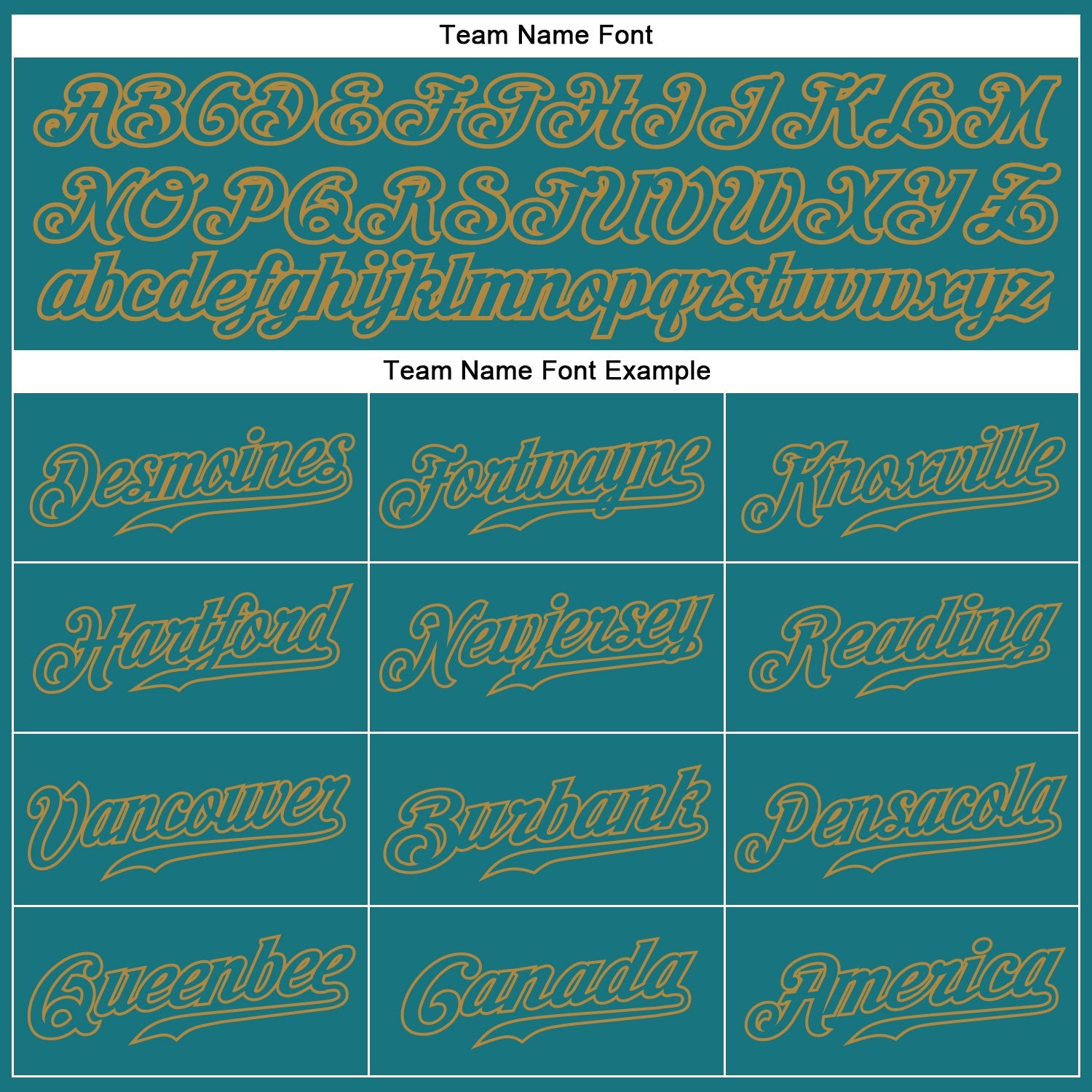Custom Teal Teal-Old Gold Authentic Baseball Jersey view 4