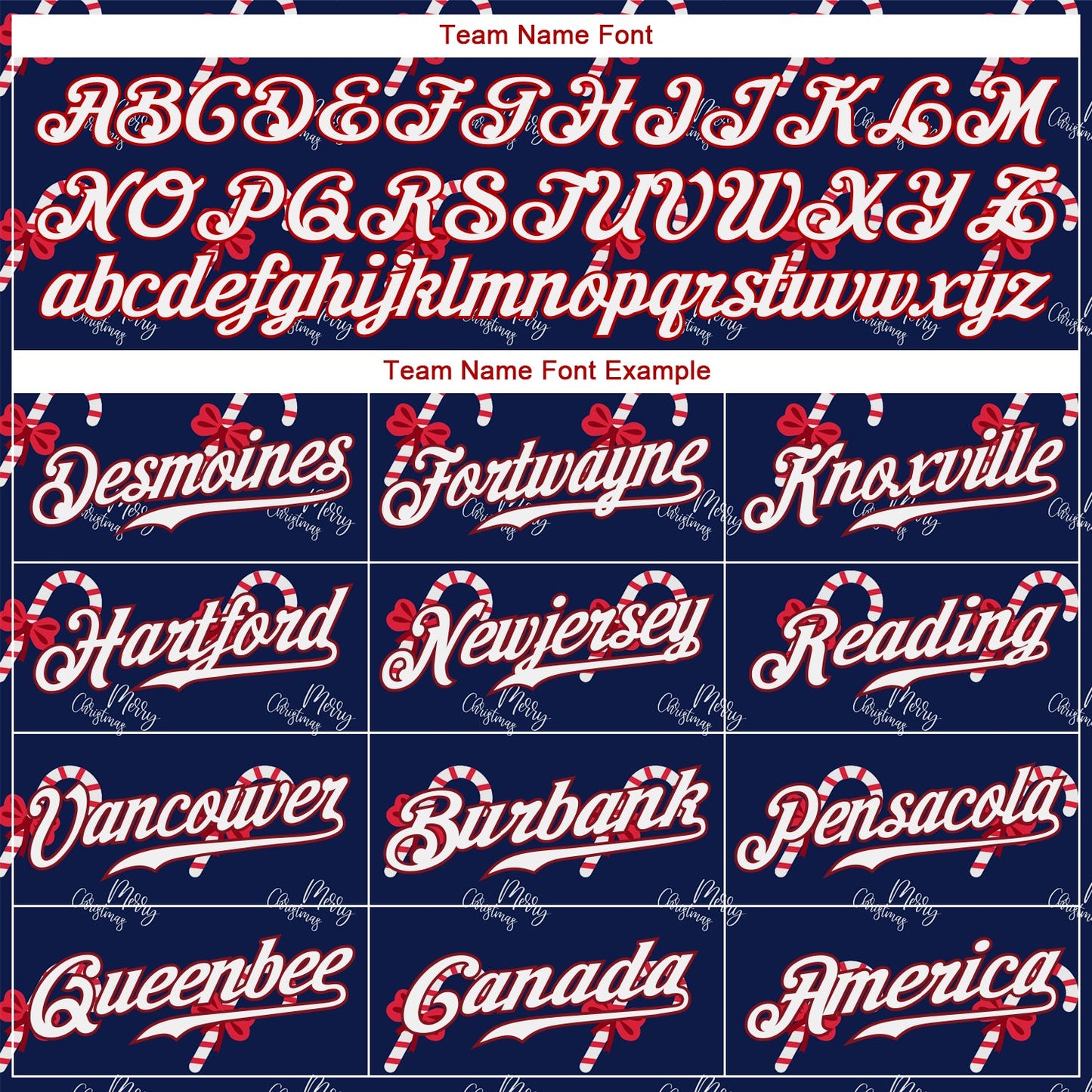 Custom Navy Red-White Christmas 3D Authentic Baseball Jersey view 4