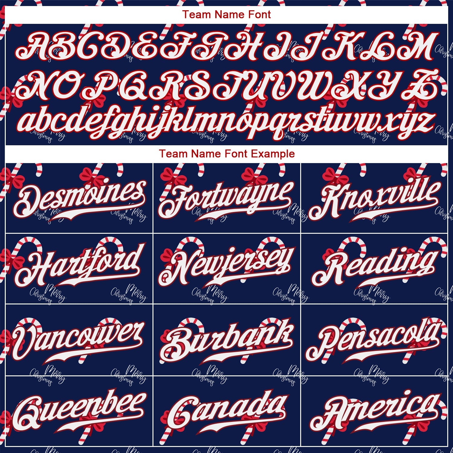 Custom Navy Red-White Christmas 3D Authentic Baseball Jersey view 4