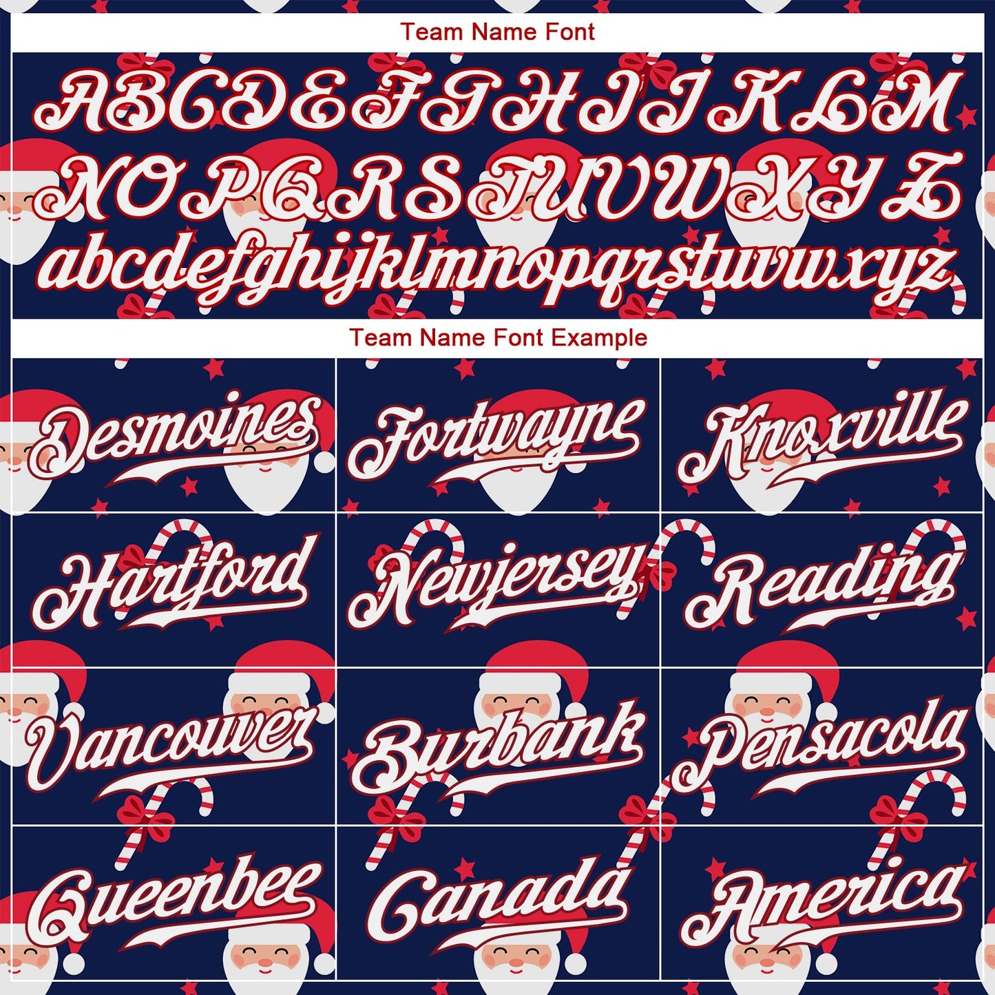 Custom Navy Red-White Christmas 3D Authentic Baseball Jersey view 4