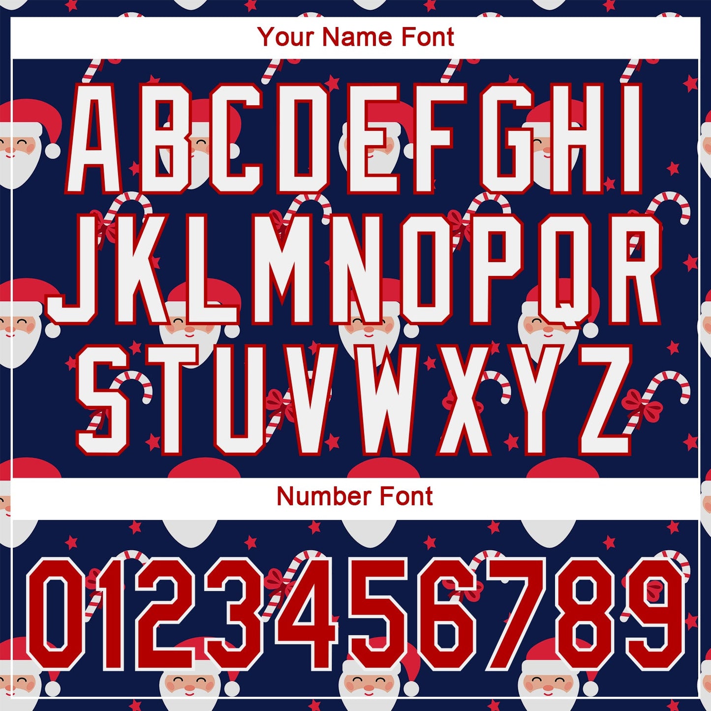 Custom Navy Red-White Christmas 3D Authentic Baseball Jersey view 5