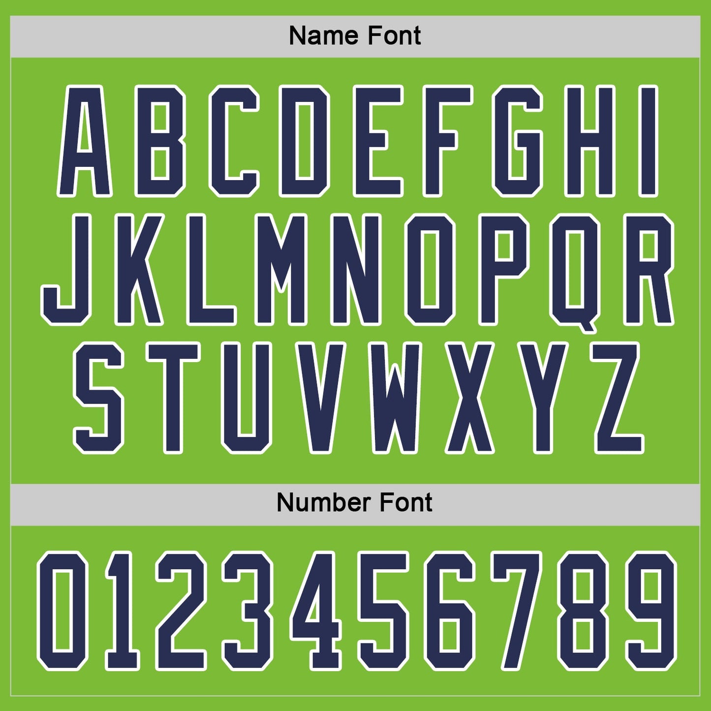 Custom Neon Green Navy-White Hockey Jersey view 4