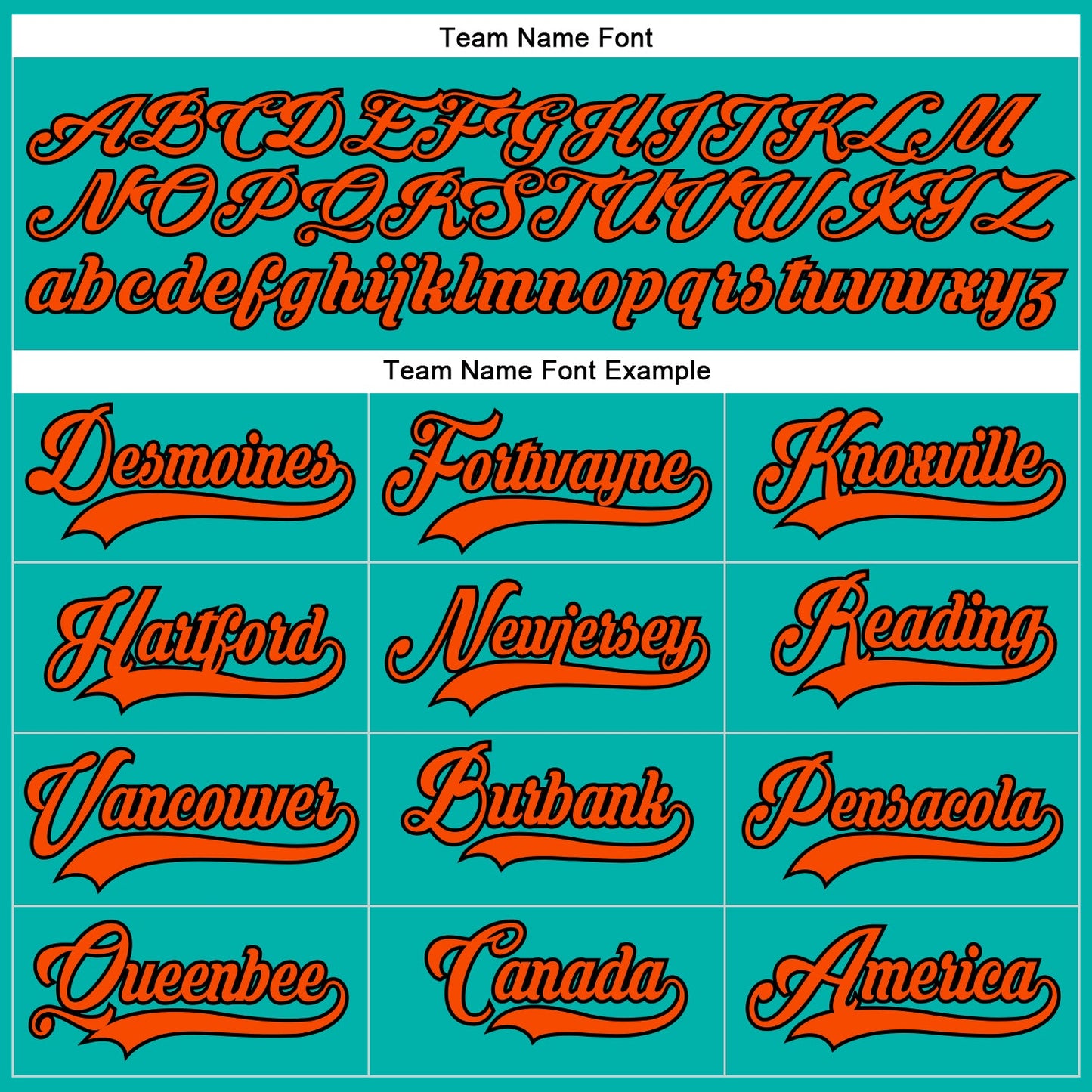 Custom Aqua Orange-Black Hockey Lace Neck Jersey view 4