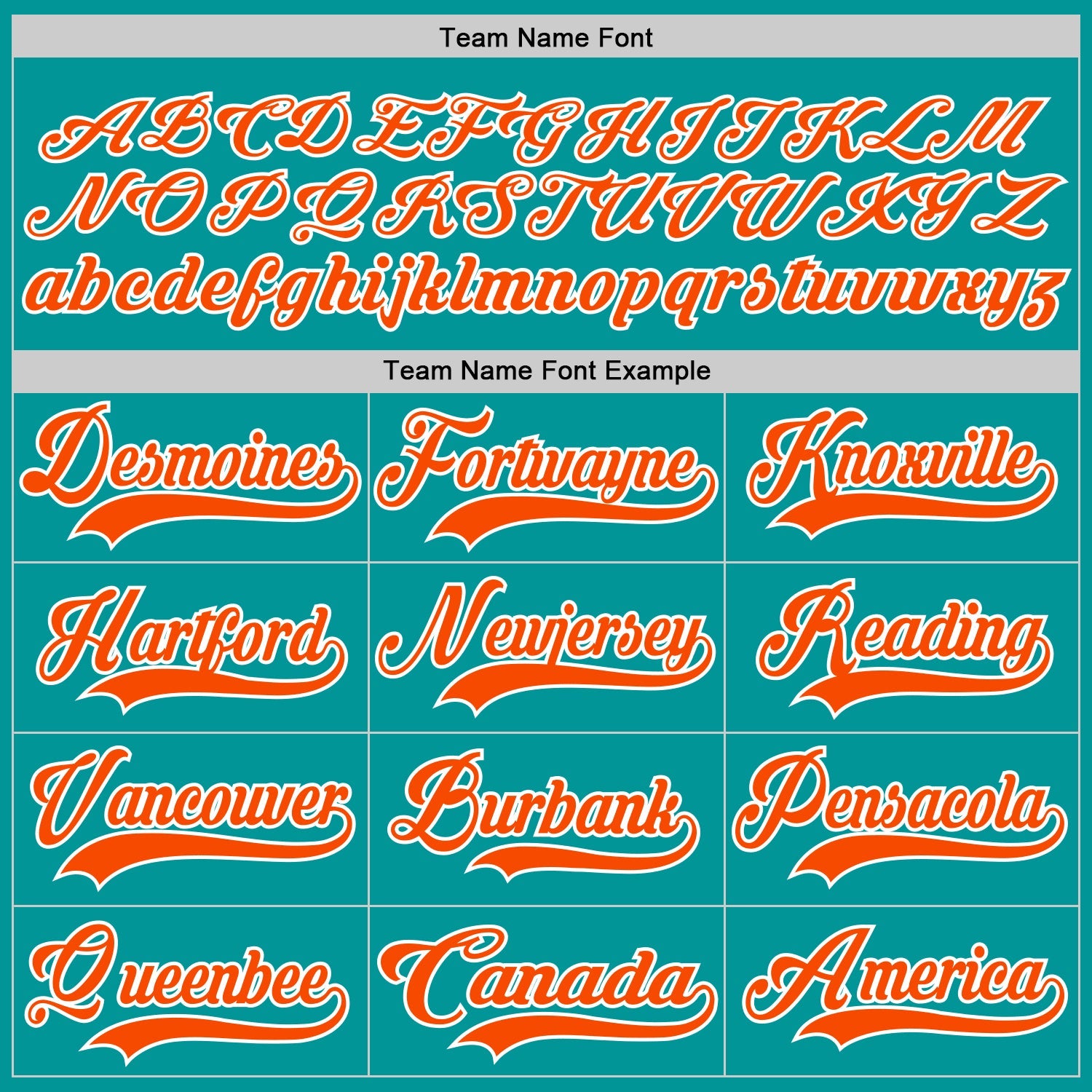 Custom Aqua Orange-White Hockey Jersey view 4