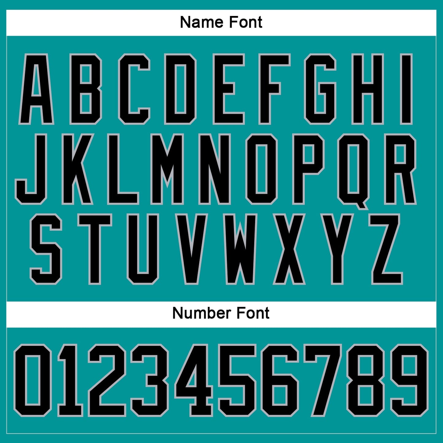 Custom Aqua Black-Gray Hockey Jersey view 5