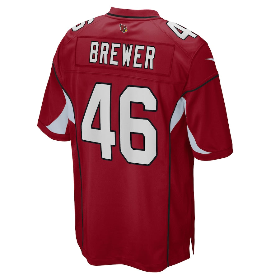 A.Cardinal #46 Aaron Brewer Cardinal Game Jersey Stitched American Football Jerseys - Main View