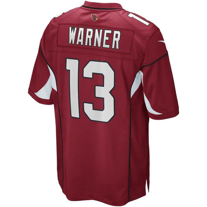 A.Cardinal #13 Kurt Warner Cardinal Game Retired Player Jersey Stitched American Football Jerseys - Main View