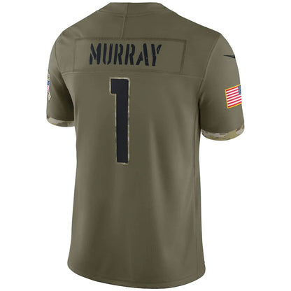 A.Cardinals #1 Kyler Murray Olive 2022 Salute To Service Limited Jersey Stitched American Football Jerseys - Main View